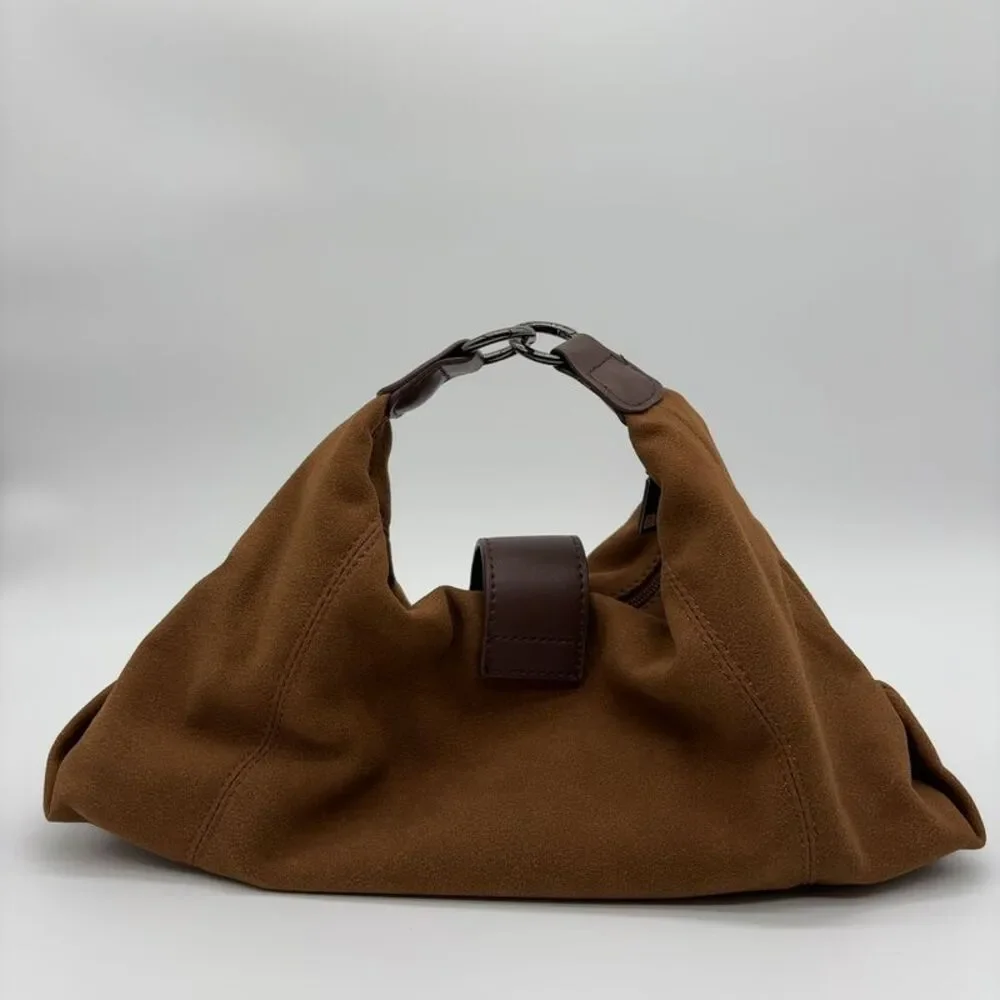 Boutique Shoulder Hobo Bag in Brown